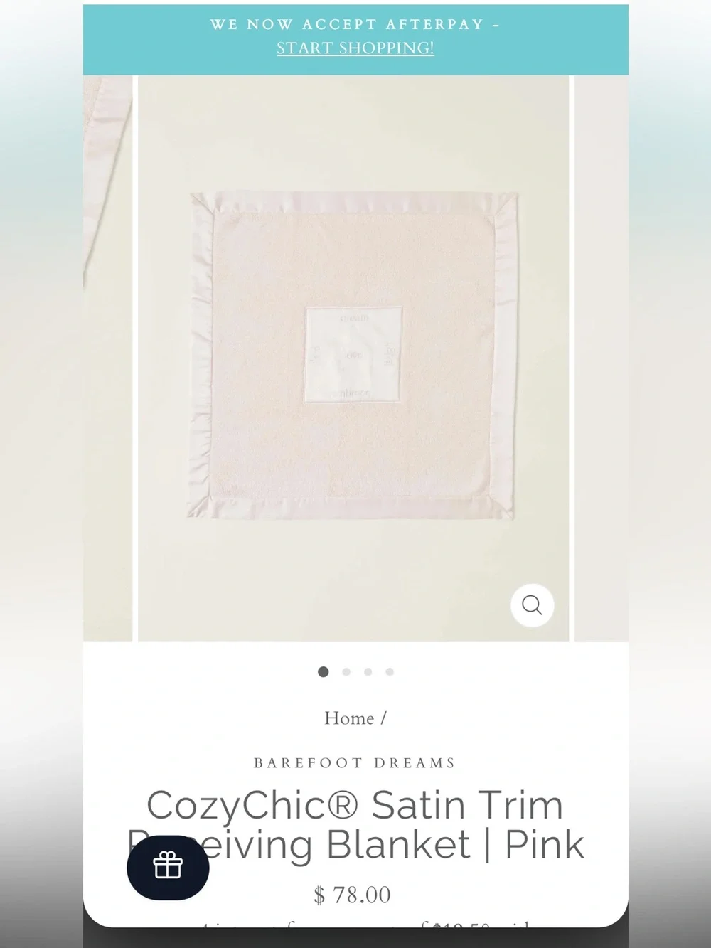 Barefoot Dreams Baby receiving blanket